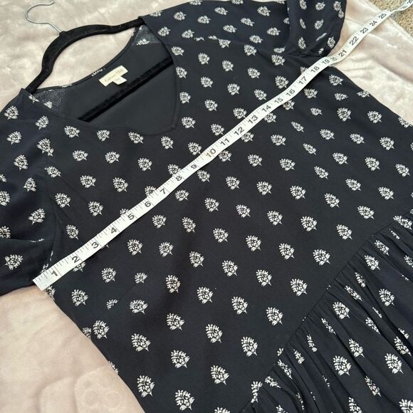 Garnet Hill Black Pocket Detail Drop Waist Shift Dress Women’s Size 8 - Picture 8 of 13